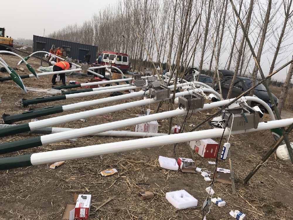 淄博市馬踏湖風(fēng)景區(qū)監(jiān)控項目施工中